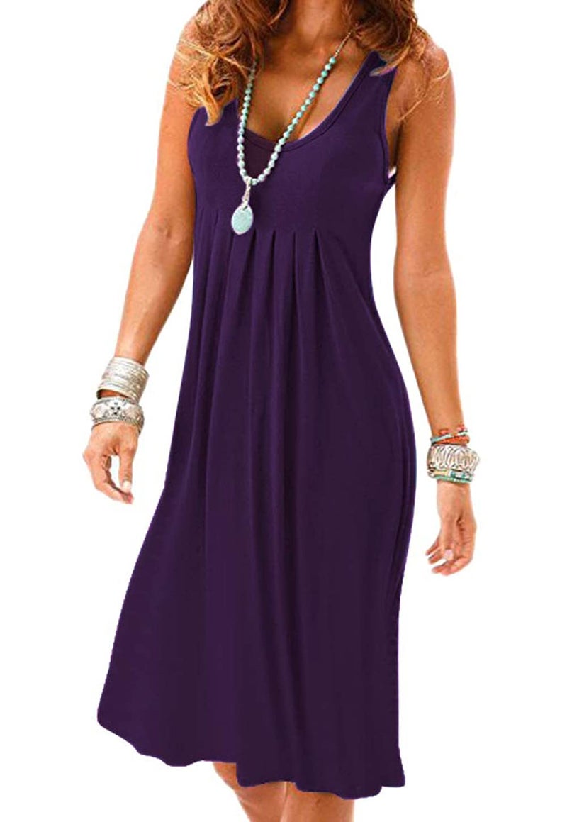 Camisunny Fashion Cotton Tank Dress for Women Casual Loose Bikini Swimsuit Swimwear Dress Size L - Image 1